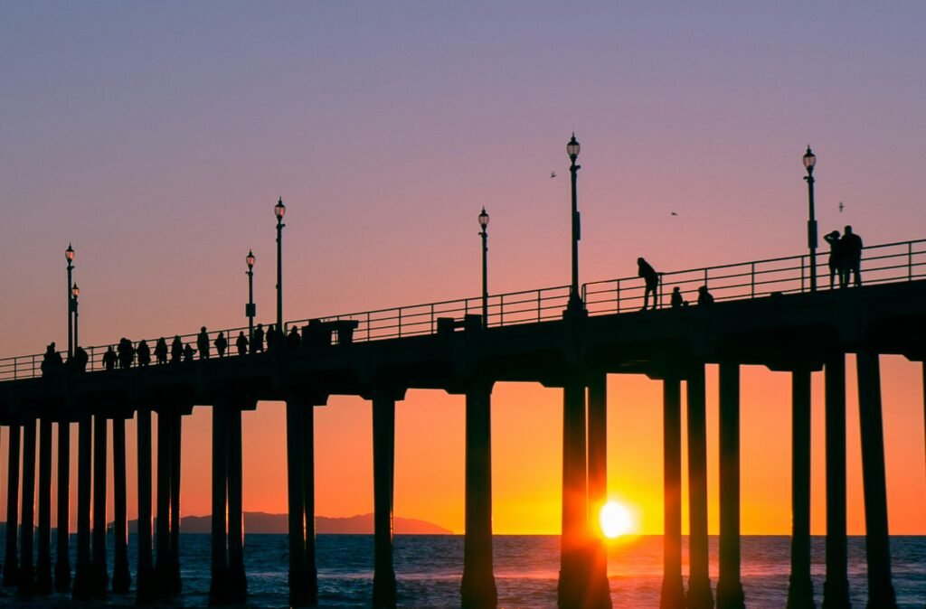 Huntington Beach pier sunset